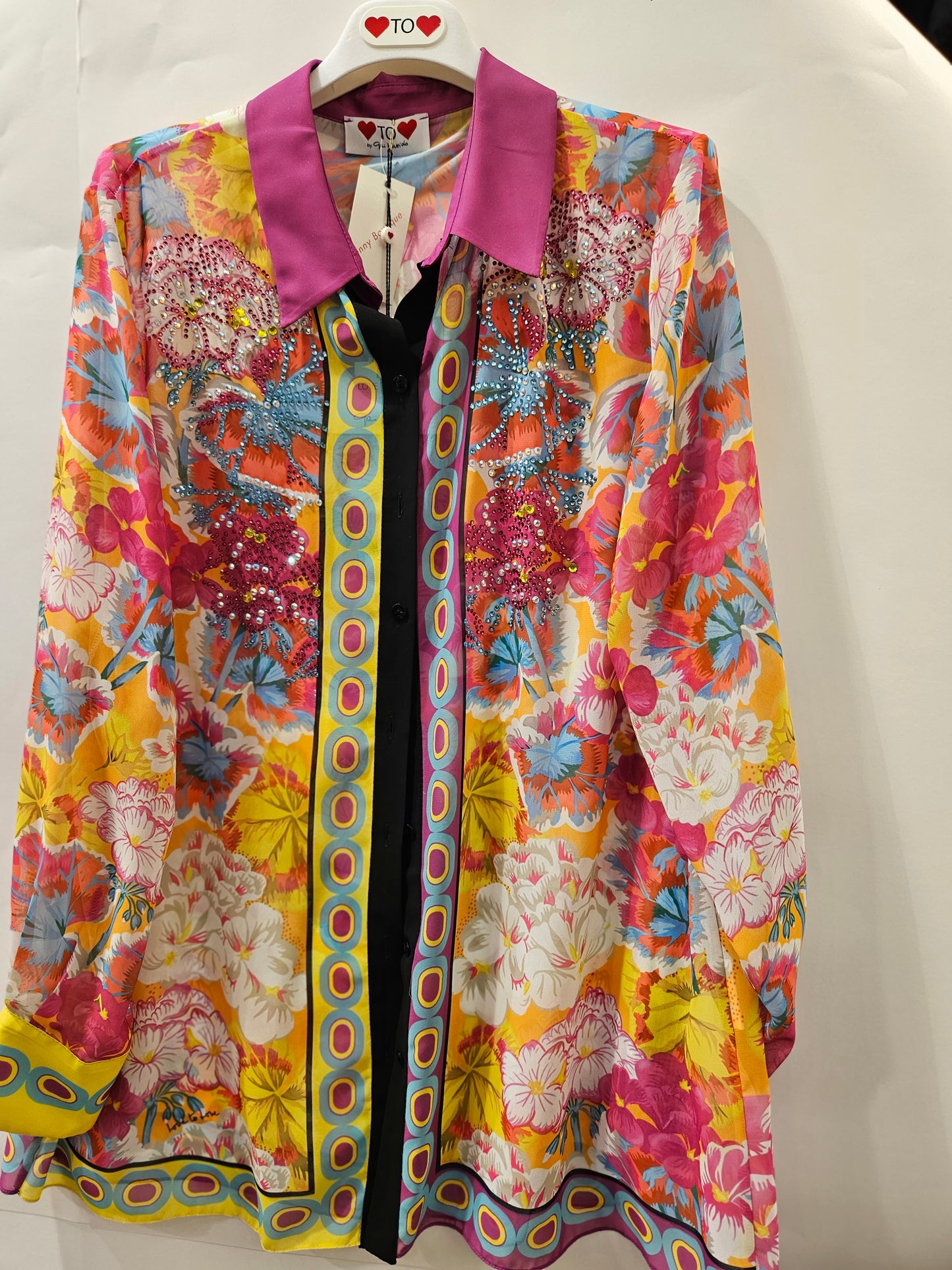 Camicia Mattiolo strass elegante