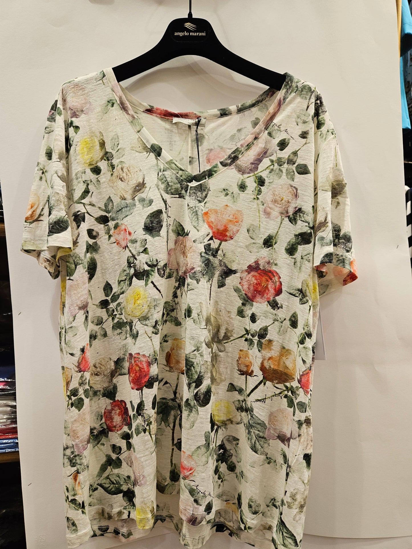 Maglia lino a V Angelo Marani