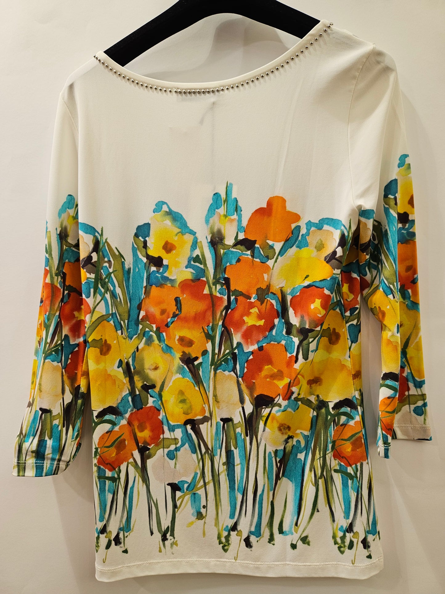 Maglia Angelo Marani fondo bianco floreale