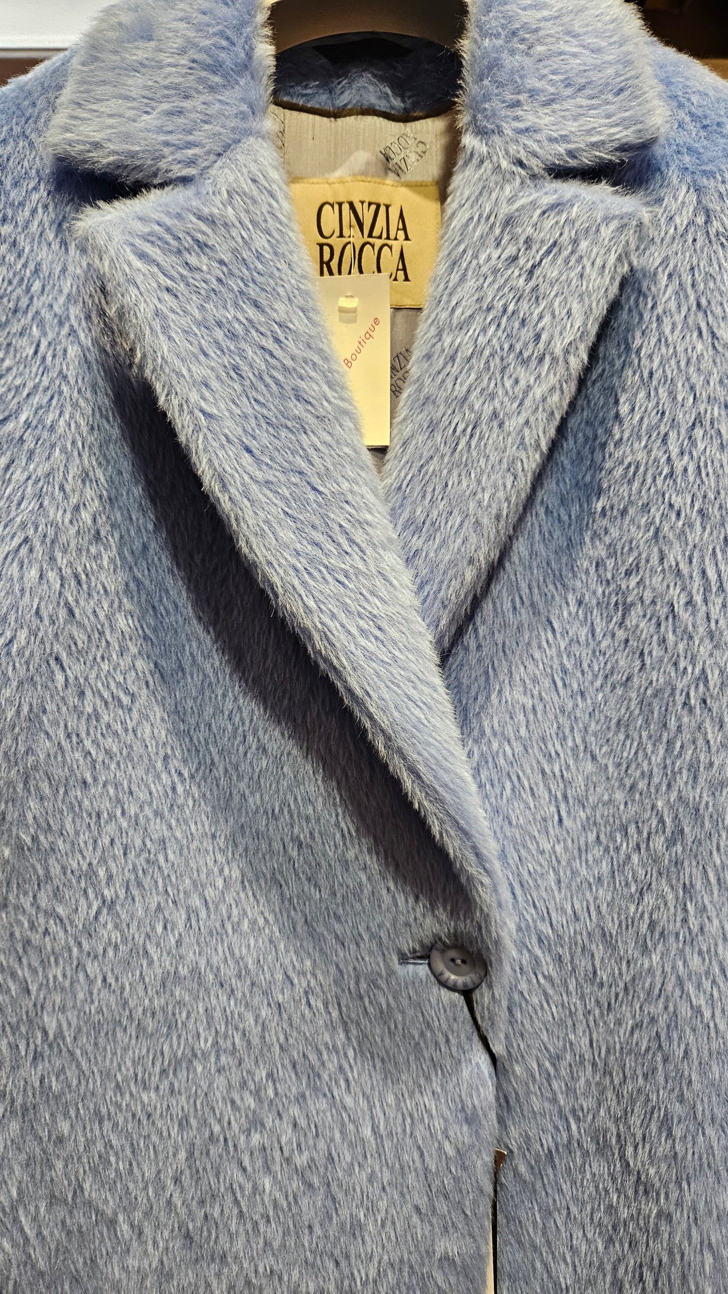 Cappotto lungo celeste Cinzia Rocca Alpaca