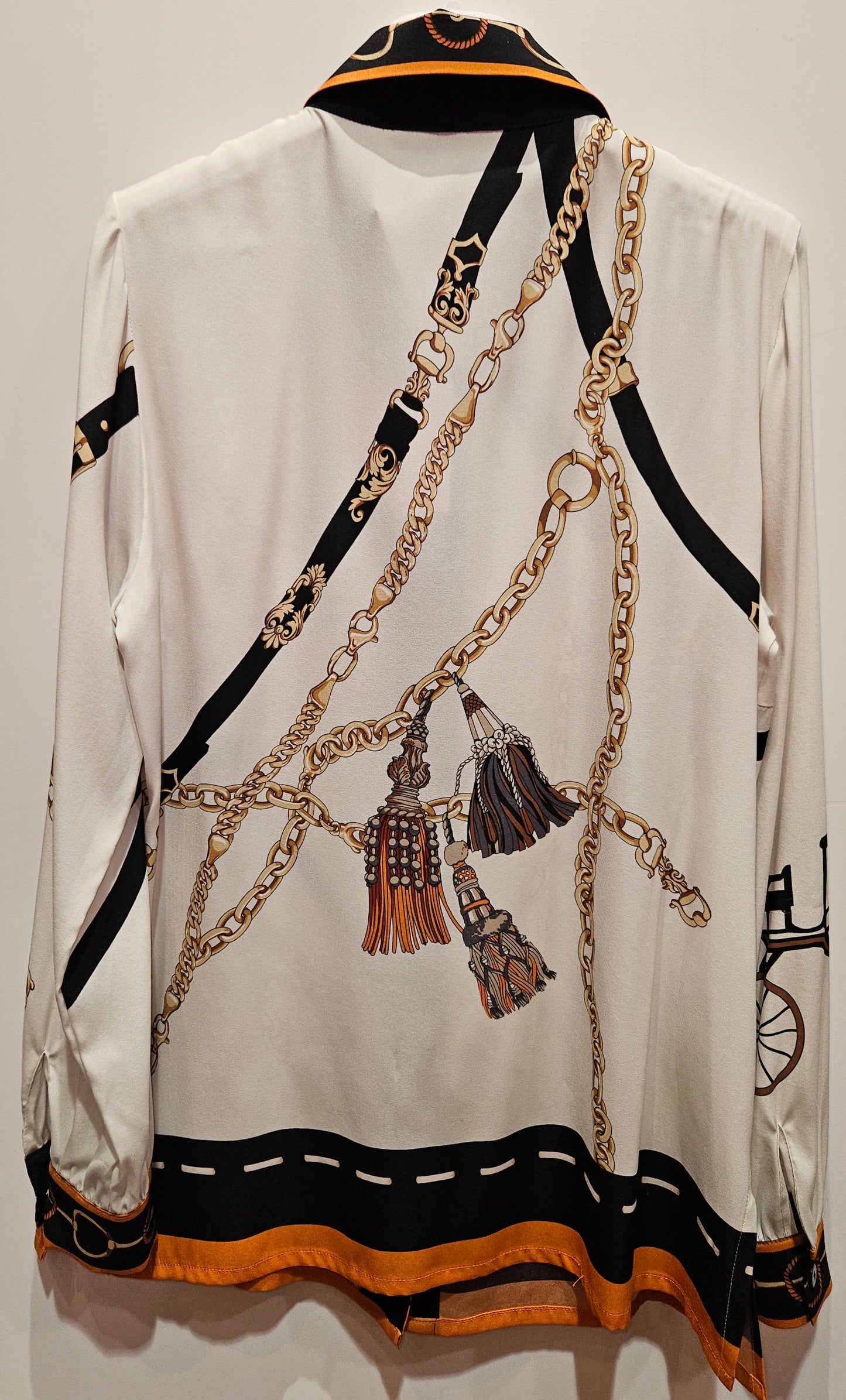 Camicia seta disegno hermes