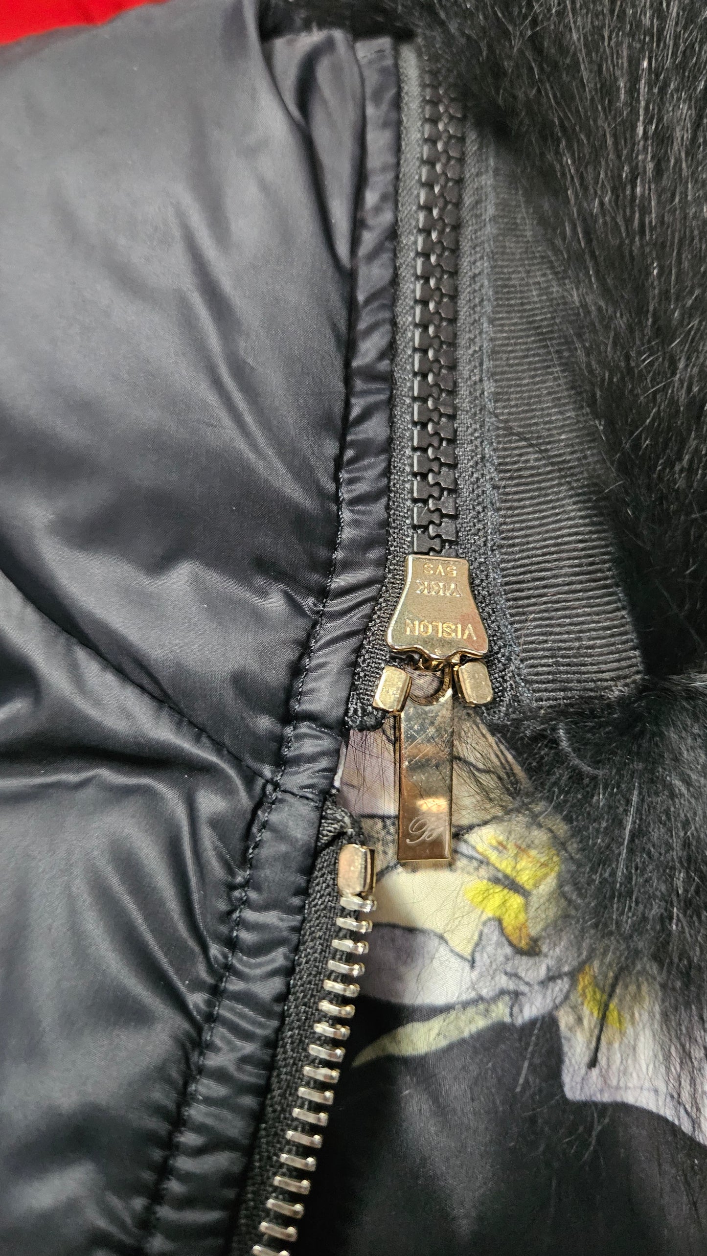 Piumino nero piuma d'oca Blumarine reversibile fiorato