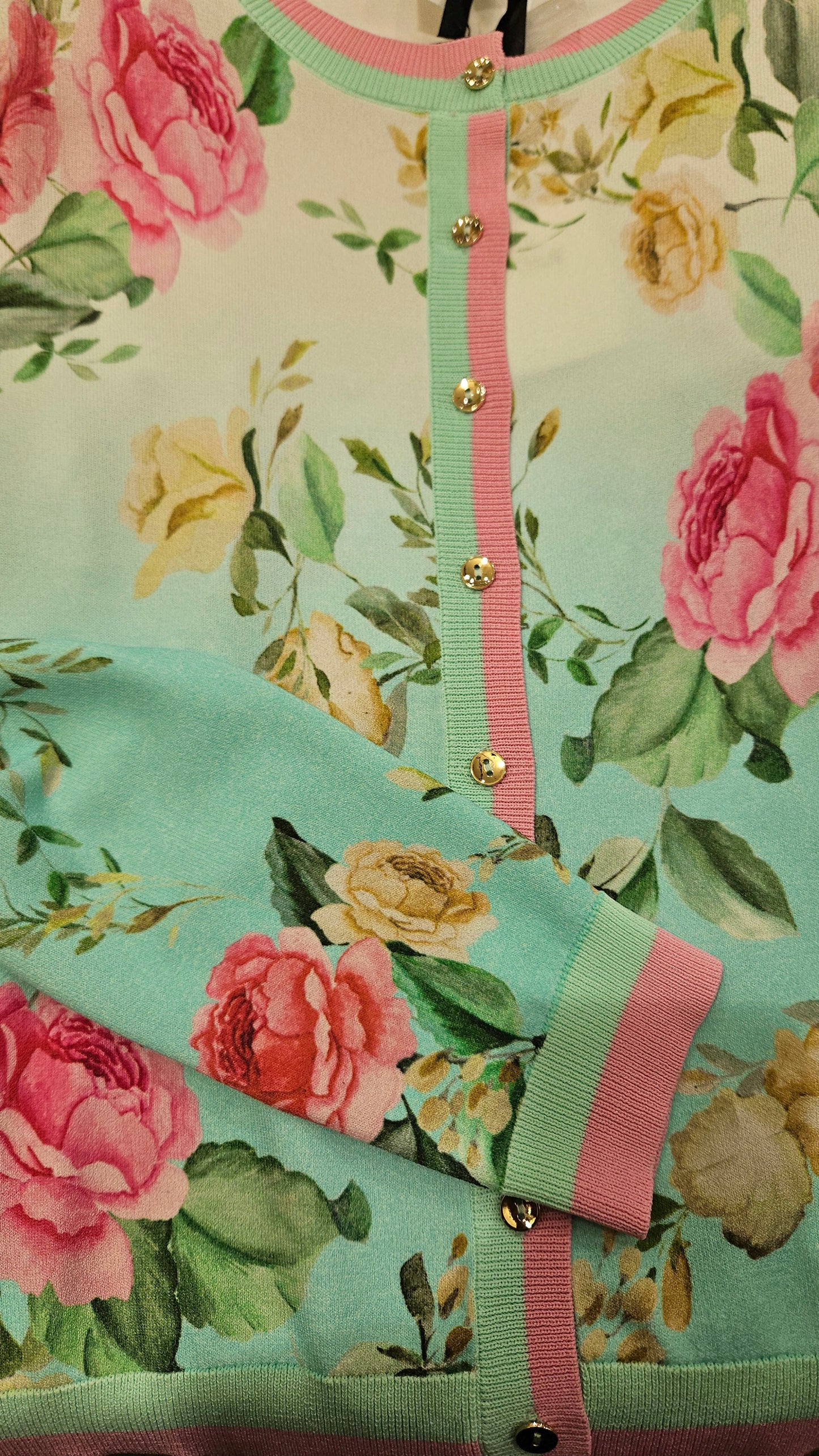 Cardigan floreale fondo chiaro Viscosa Lafty lie