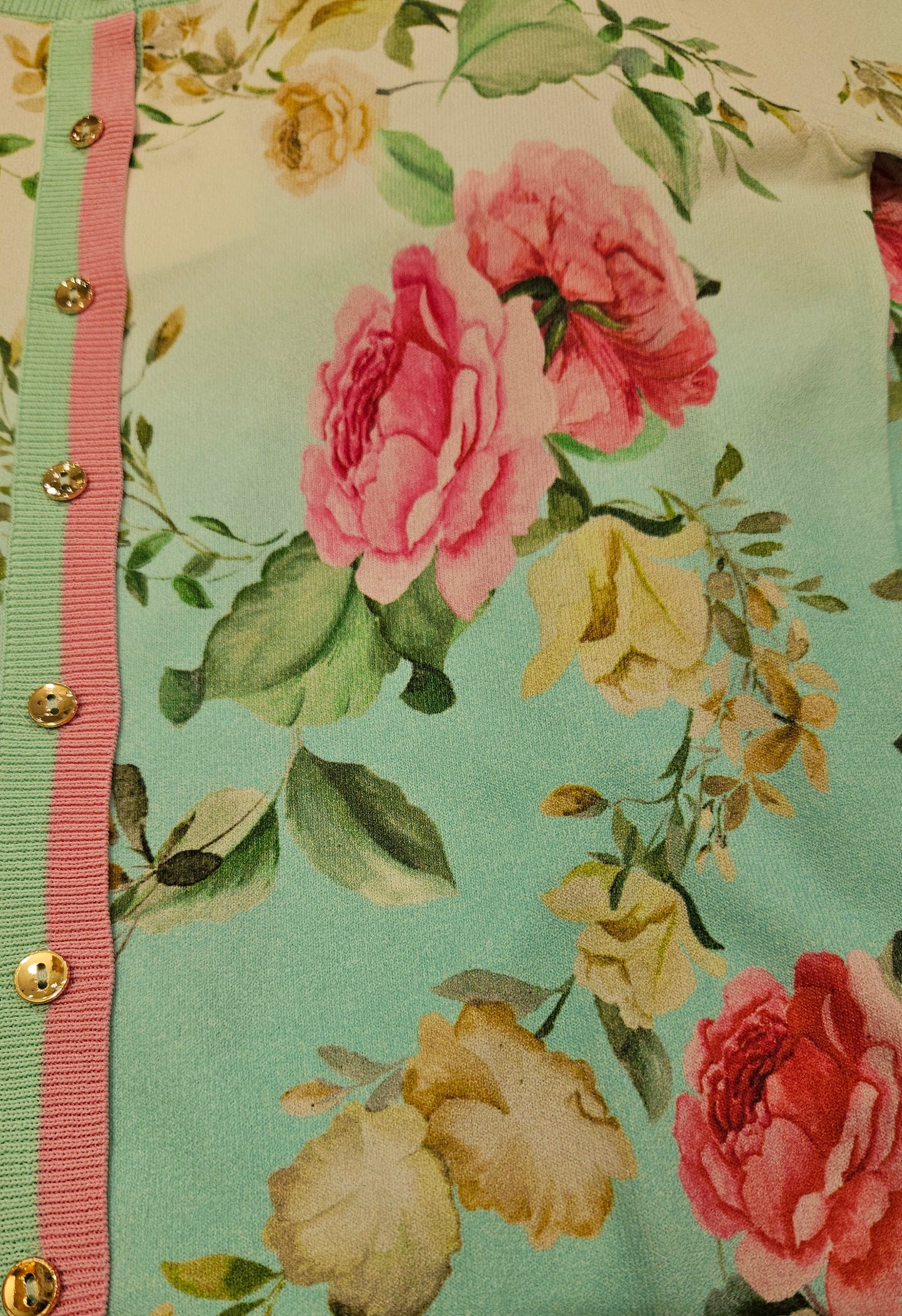 Cardigan floreale fondo chiaro Viscosa Lafty lie