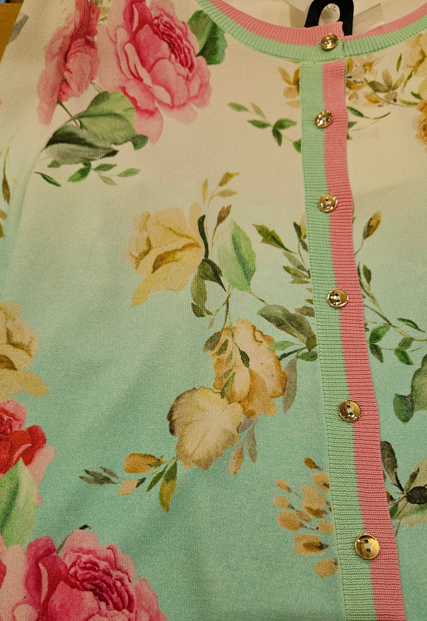 Cardigan floreale fondo chiaro Viscosa Lafty lie