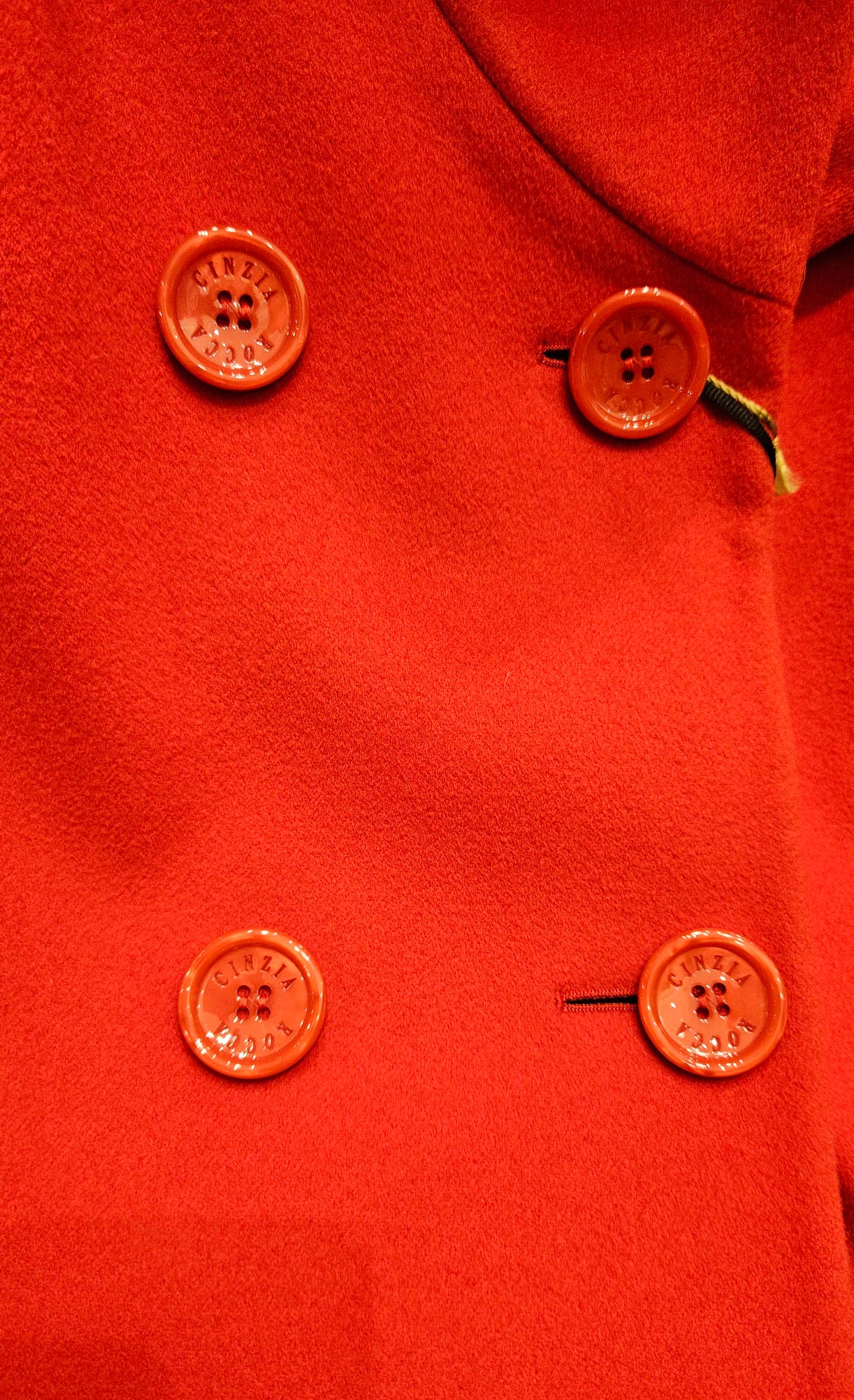 Giaccone lana Cinzia Rocca rosso 4 bottoni