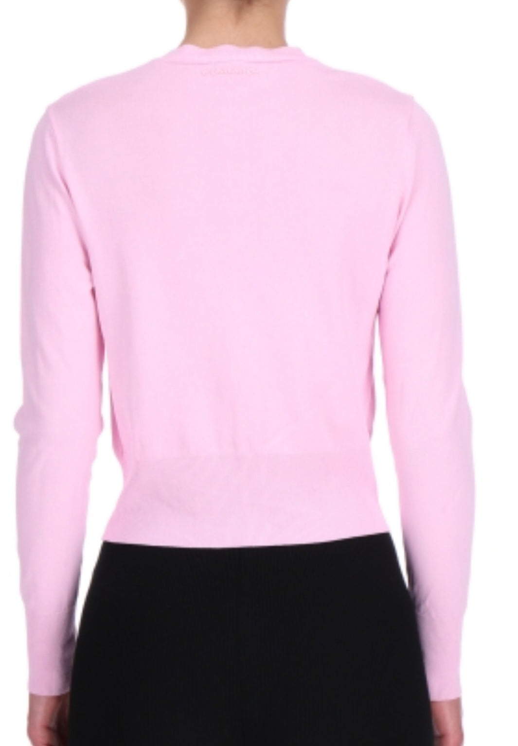 Cardigan corto rosa con corona m/lunga Ermanno Firenze by Scervino