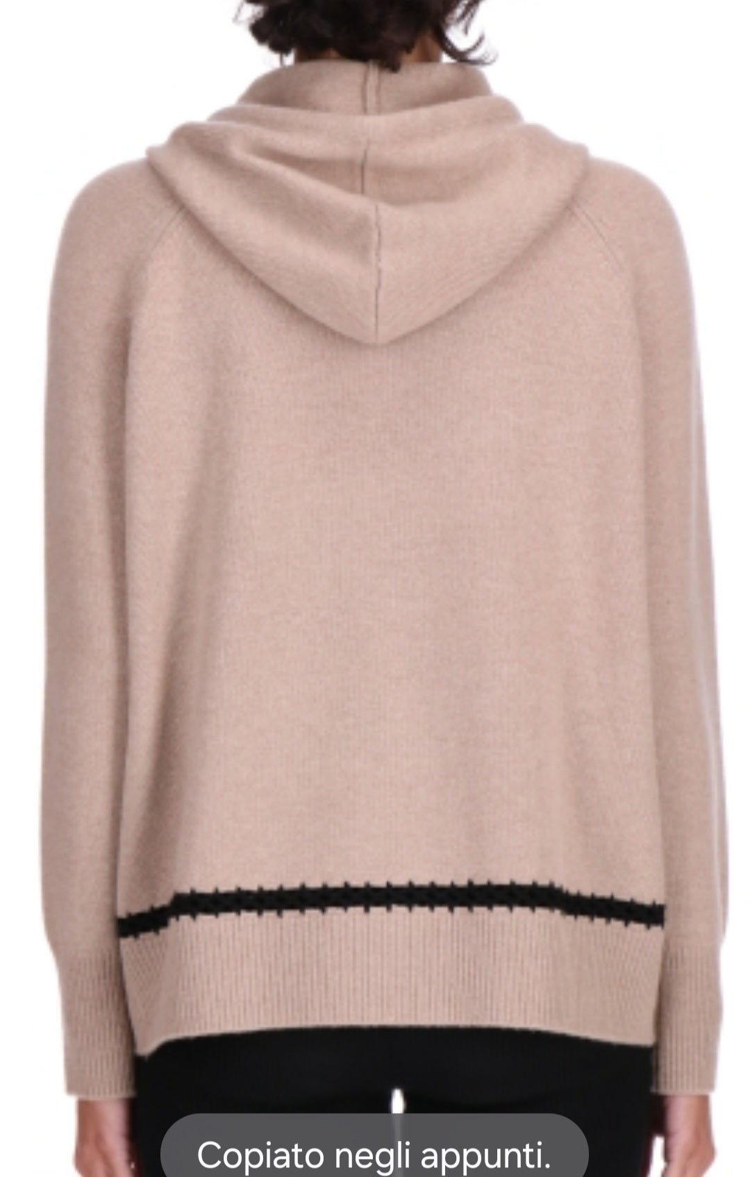 Felpa maglia zip lana e cashmere con cappuccio Ermanno Firenze by Scervino