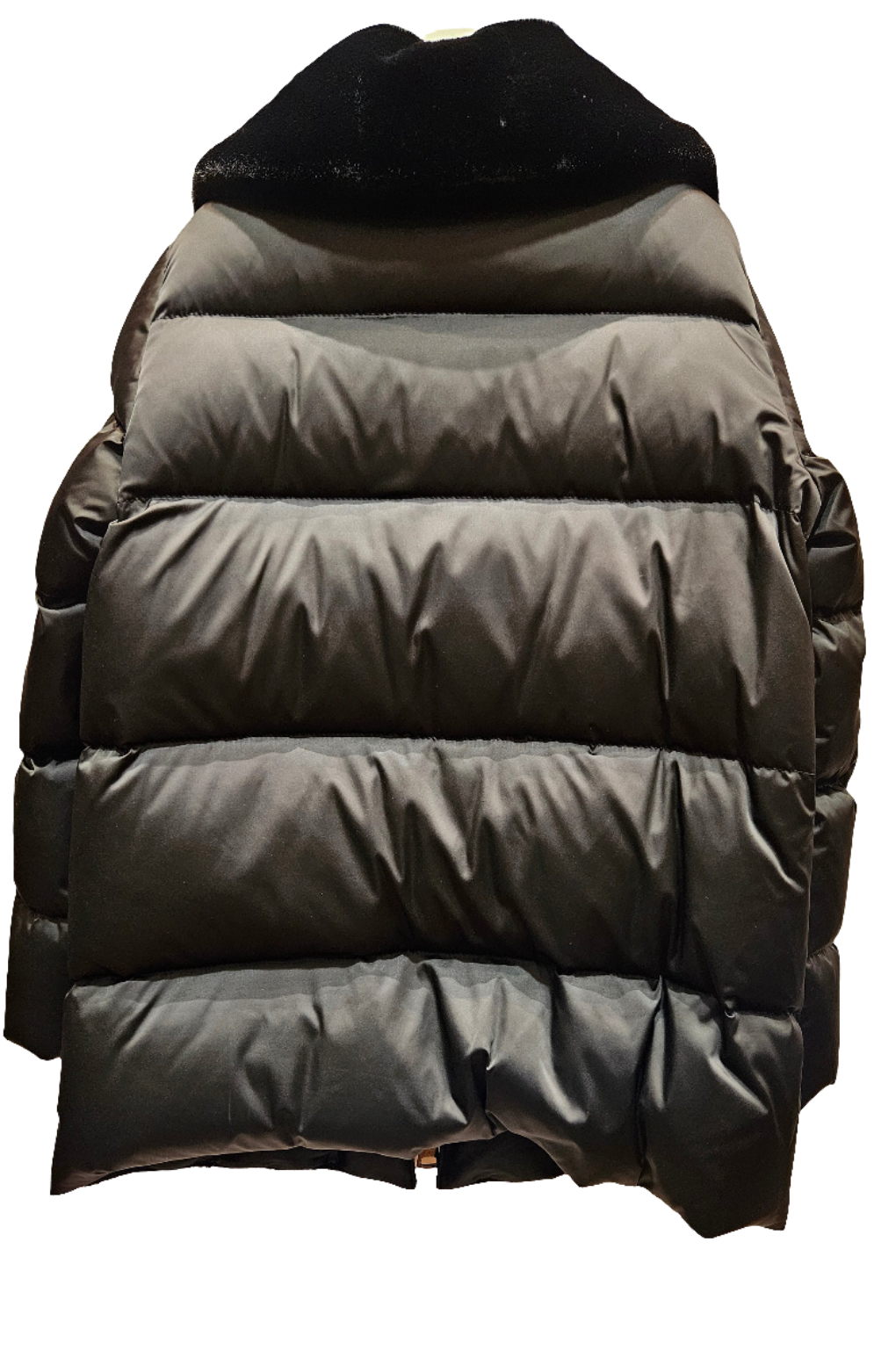 Piumino VDP~ zip elegante nero piuma d'oca