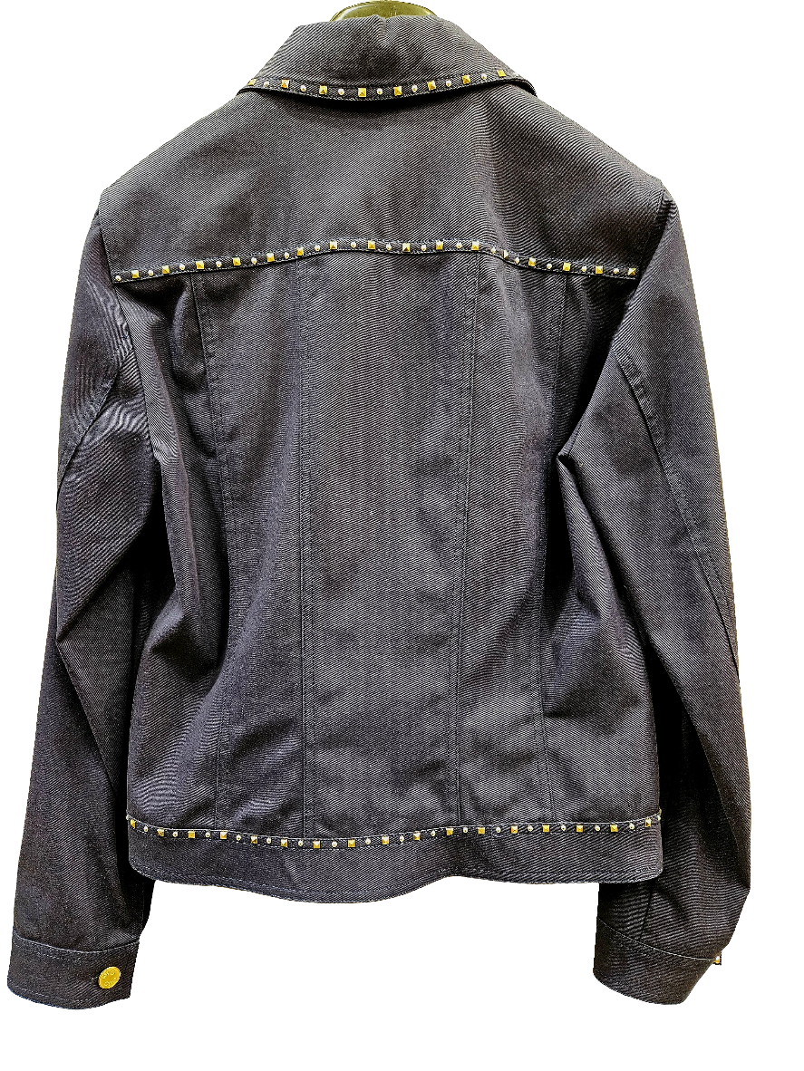 Giacca corta Clips blu borchie