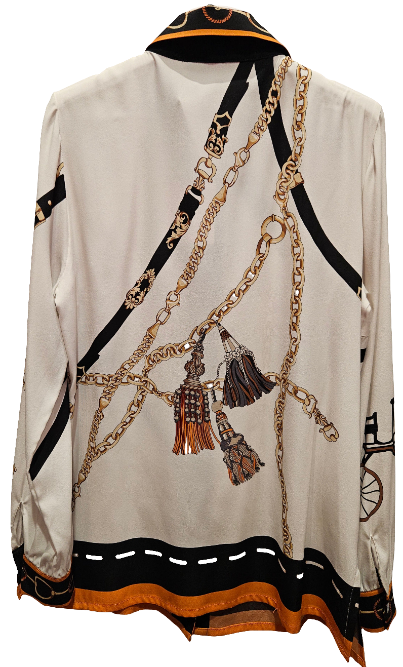 Camicia seta Moretti Moda disegno hermes