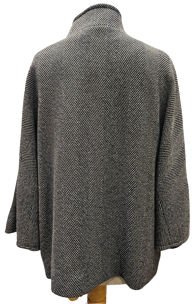 Giaccone spinato grigio Cinzia Rocca lana e cashmere