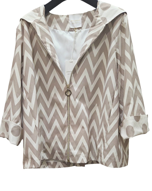 Giacca impermeabile Mattiolo beige con cappuccio
