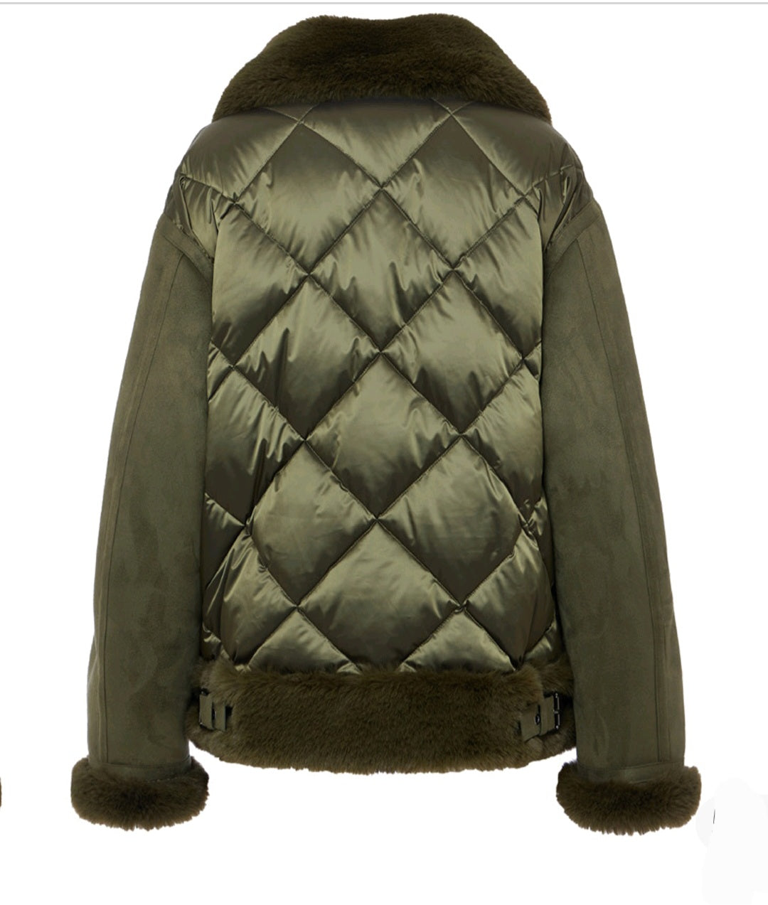 Ecomontone e piumino verde Violanti ricamo tasche