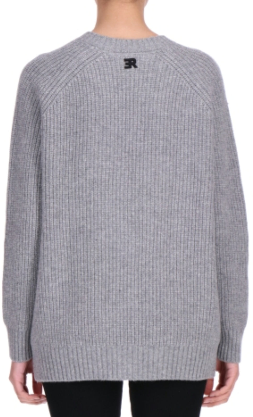 Cardigan grigio con pizzo applicato davanti Ermanno Firenze by Scervino