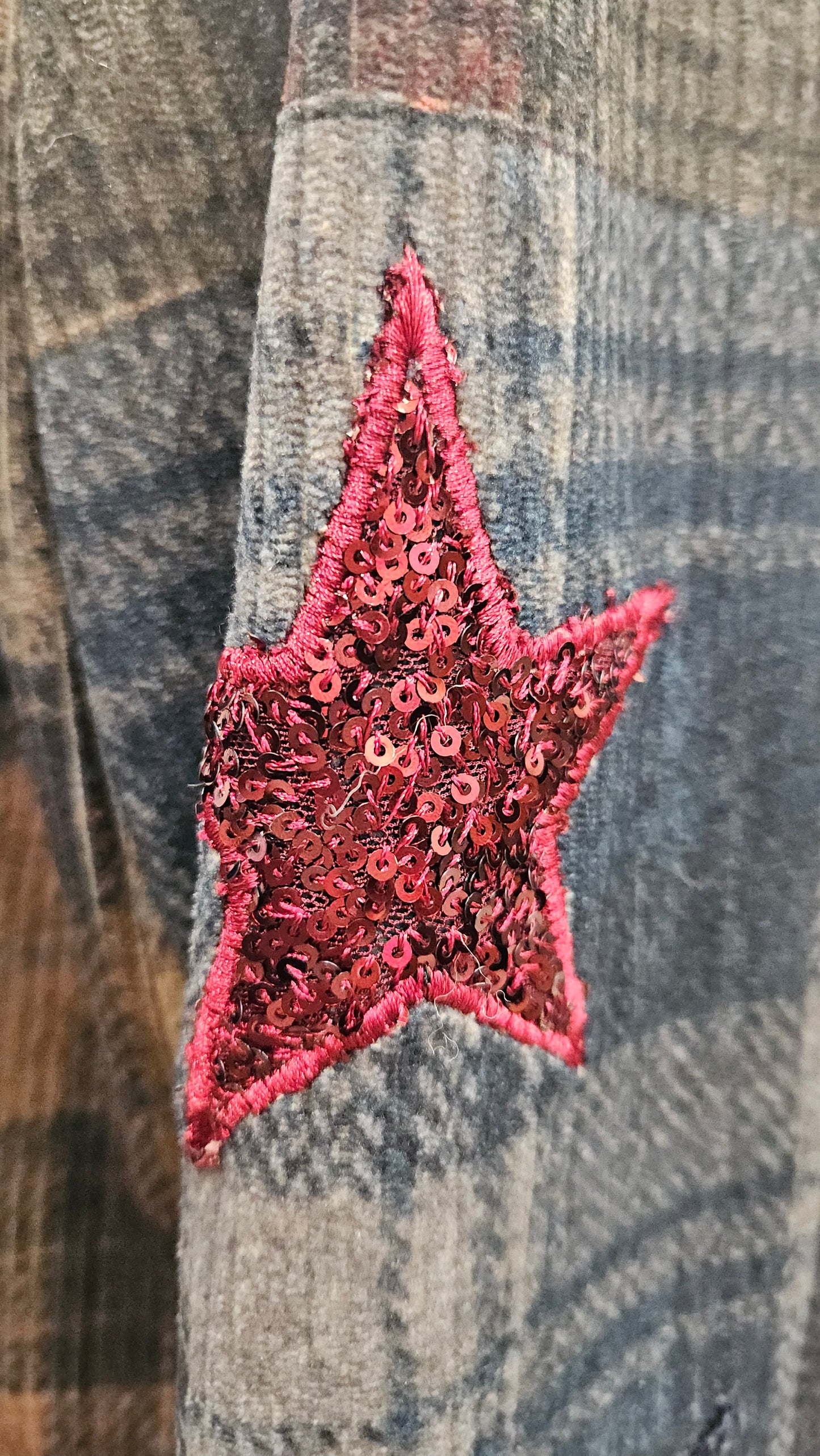 Giacca a quadri doppio petto Bye con stelle ricamate