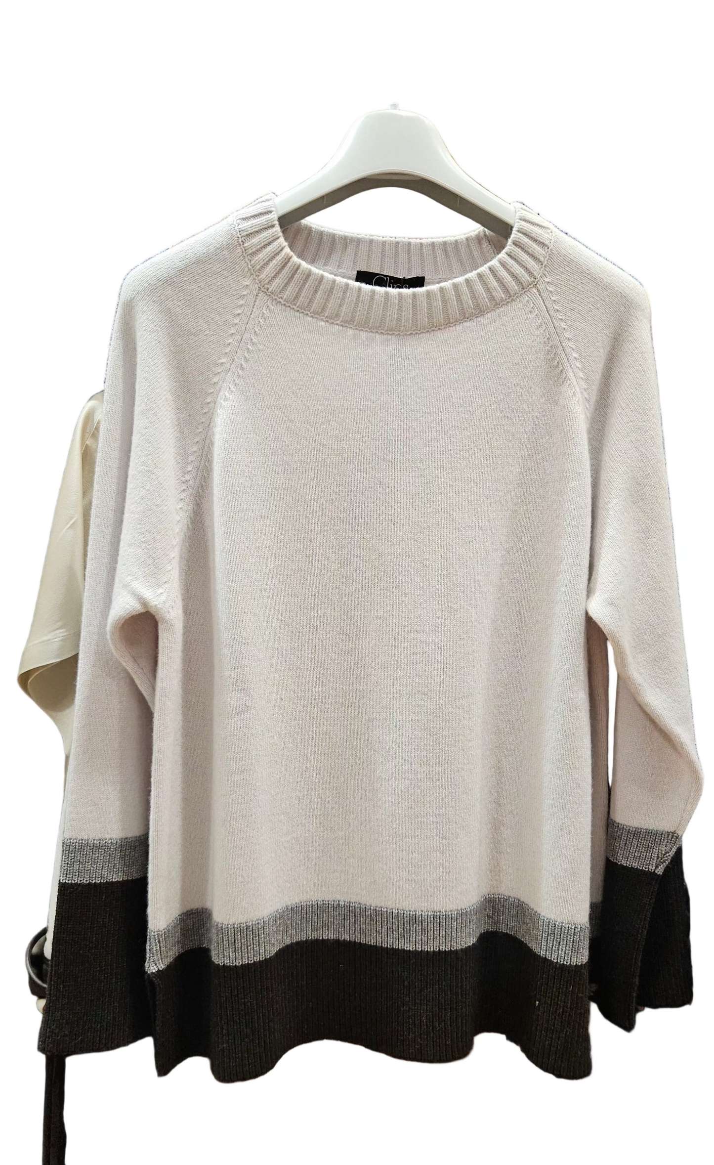 Maglia over 3 colori Lana e Cashmere Clips tricot