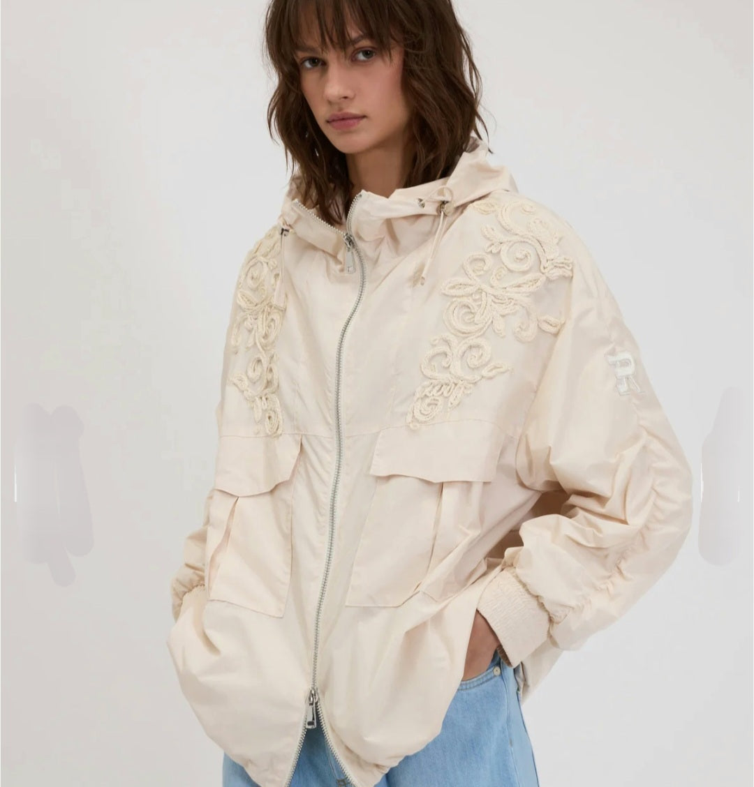 Kway impermeabile beige chiaro Ermanno Firenze by Scervino