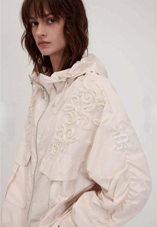 Giacca kway impermeabile beige chiaro Ermanno Firenze by Scervino