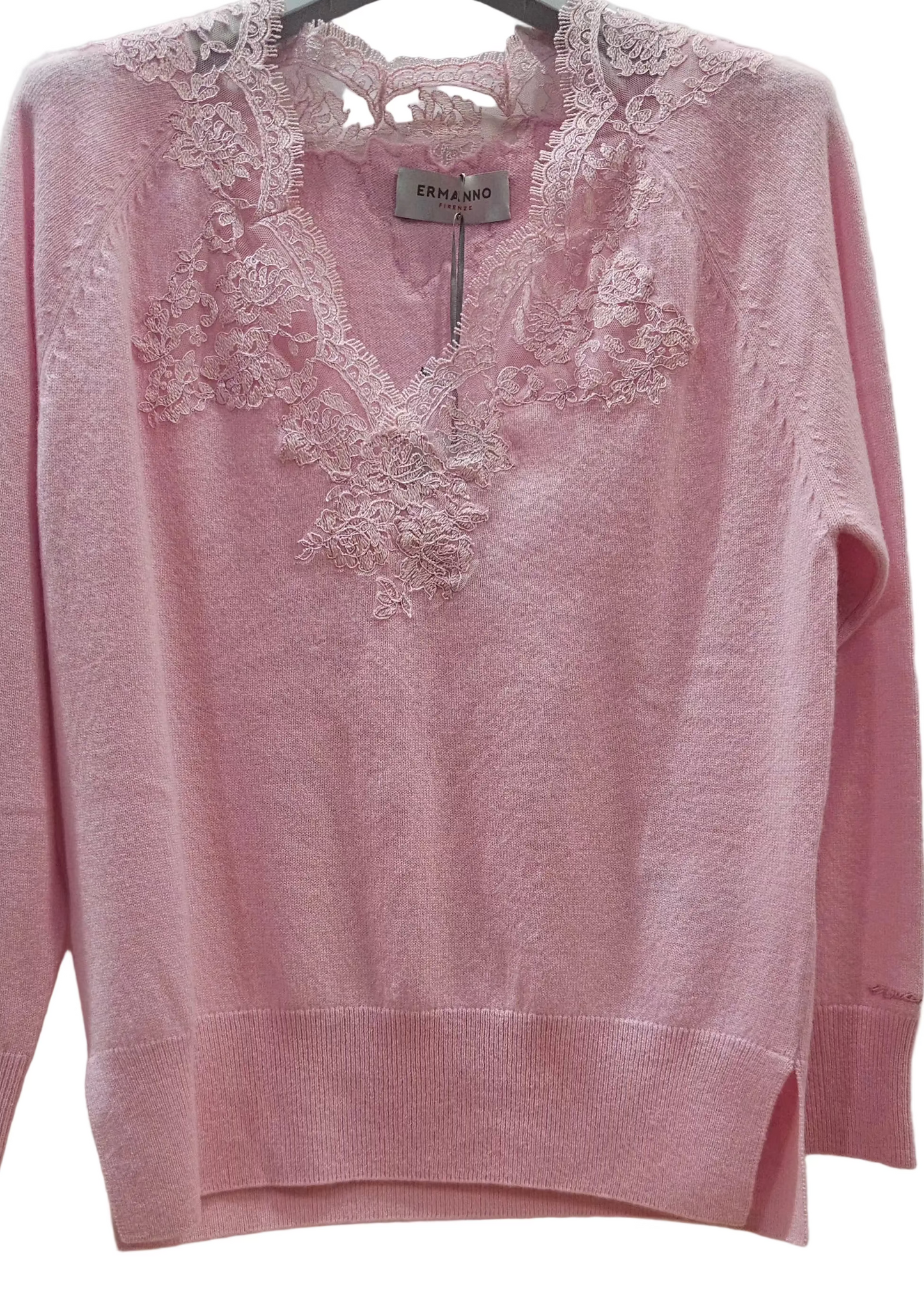 Maglia rosa a V Ermanno Firenze by Scervino