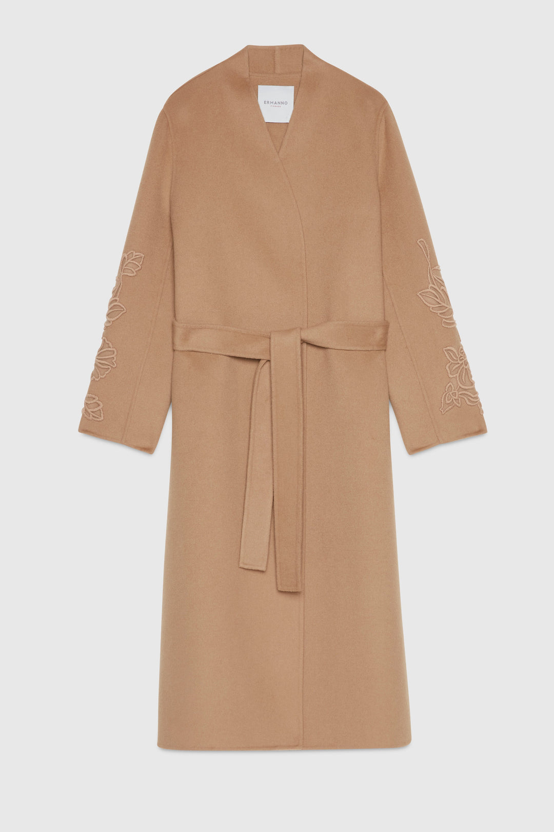 Cappotto in lana double beige Ermanno Firenze