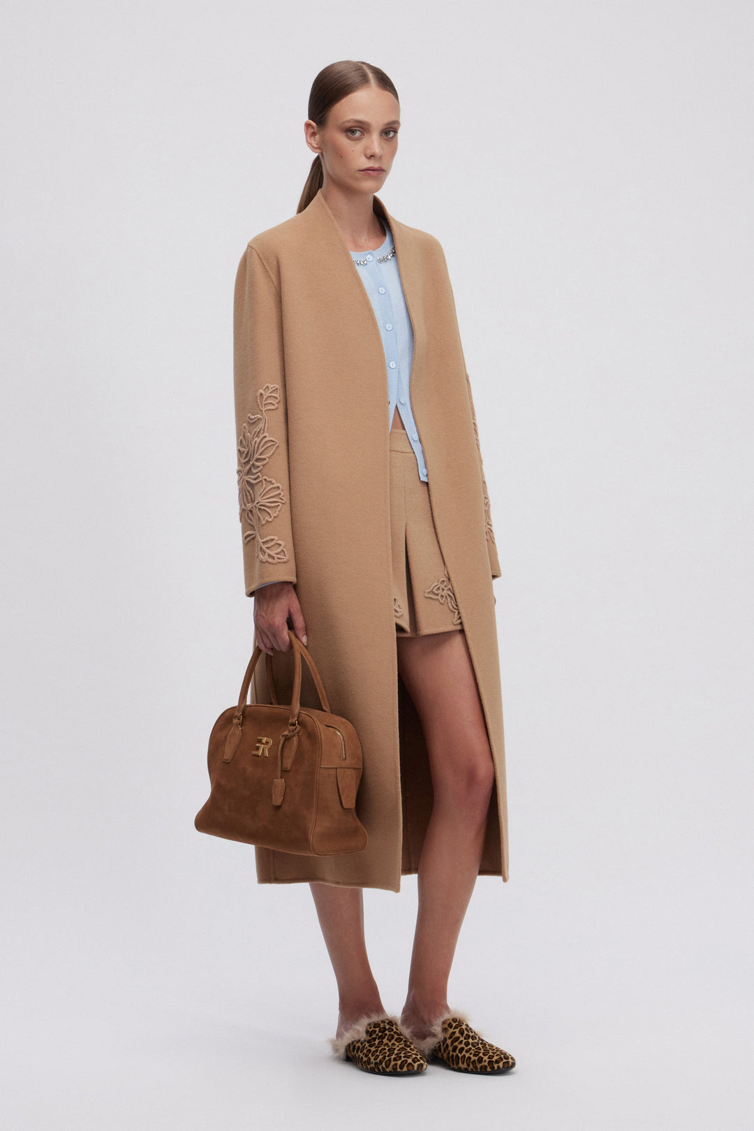 Cappotto in lana double beige Ermanno Firenze