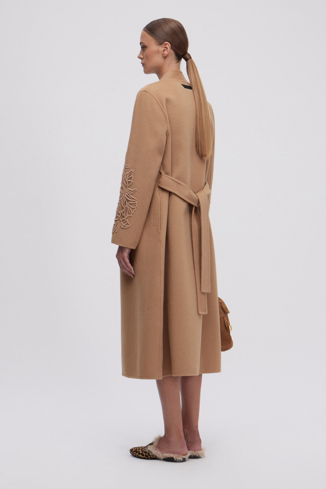 Cappotto in lana double beige Ermanno Firenze