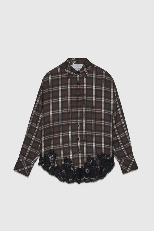 Camicia tartan marrone  Ermanno Firenze by Scervino