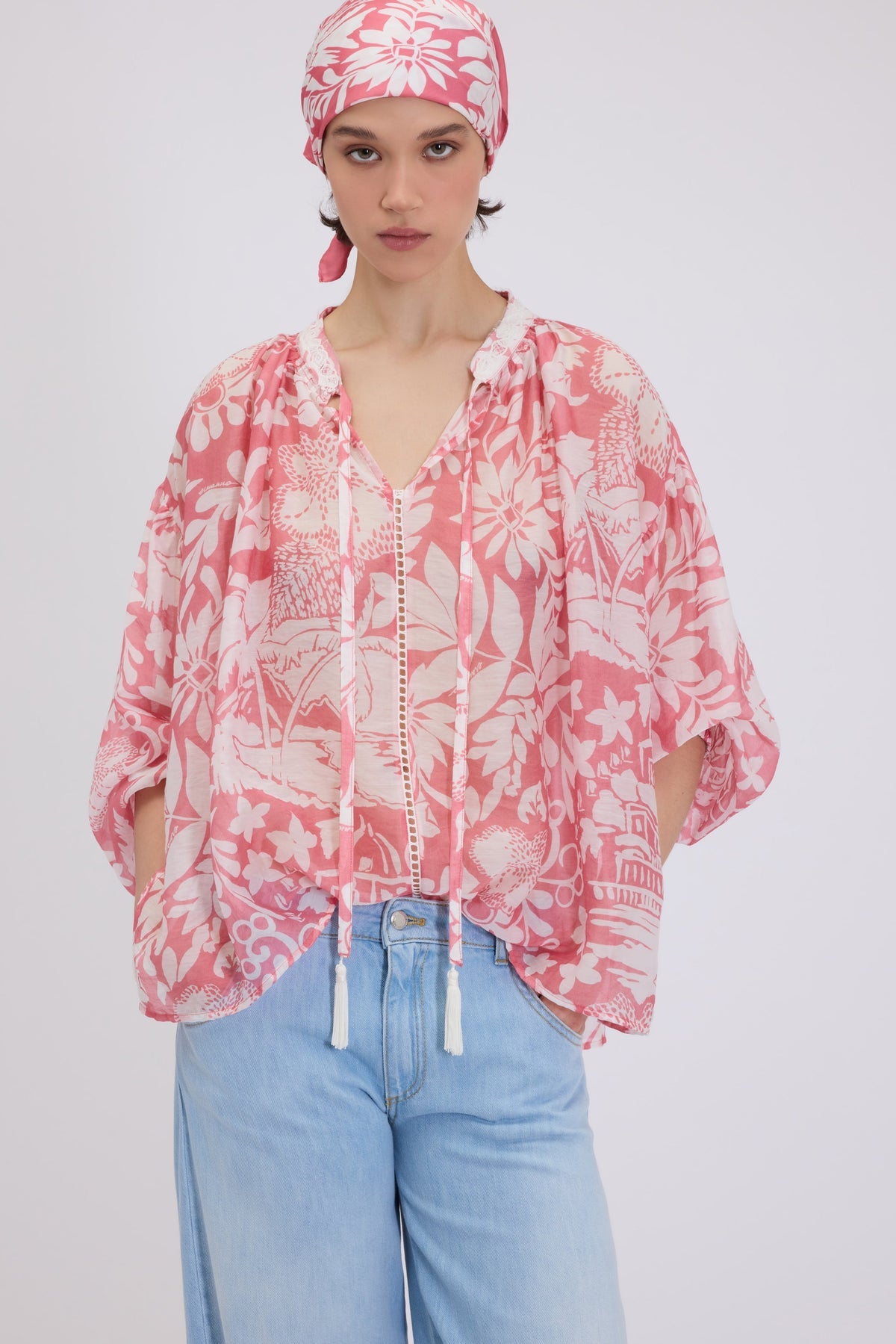 Casacca fantasia cotone in mussola over Ermanno Firenze by Scervino