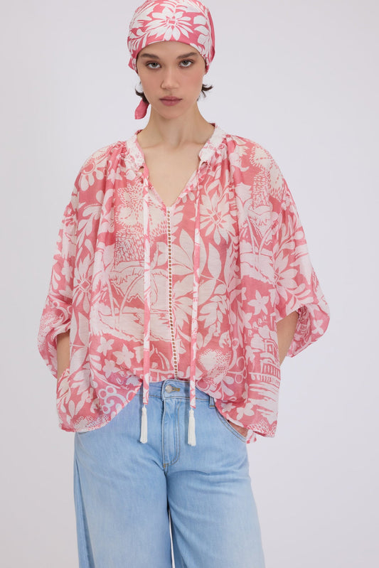 Casacca fantasia cotone in mussola over Ermanno Firenze by Scervino
