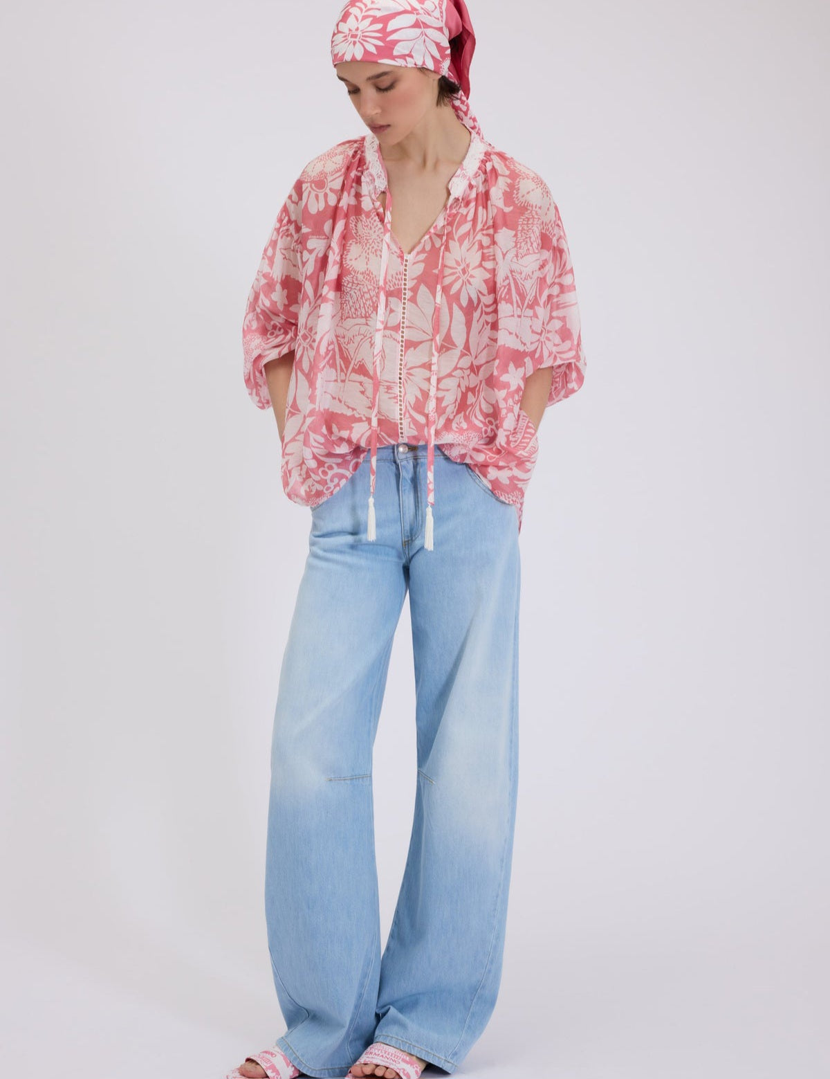Casacca fantasia cotone in mussola over Ermanno Firenze by Scervino