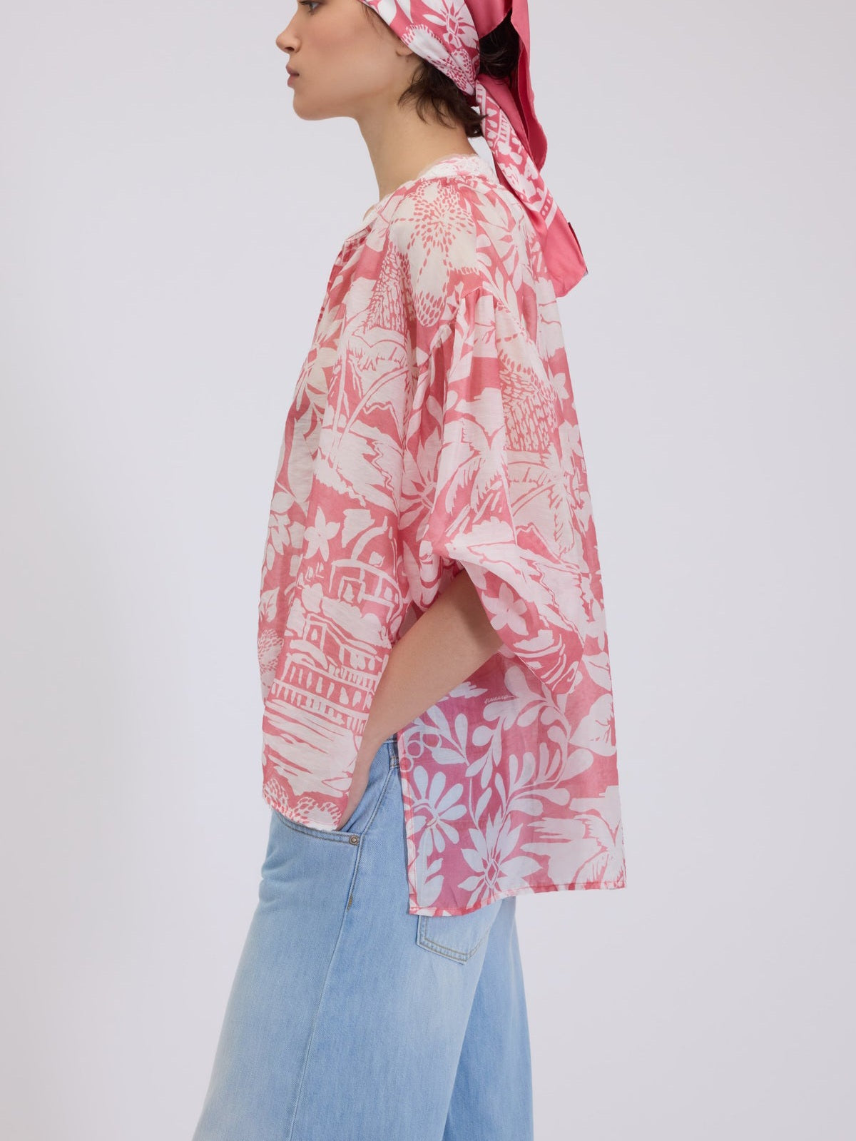 Casacca fantasia cotone in mussola over Ermanno Firenze by Scervino