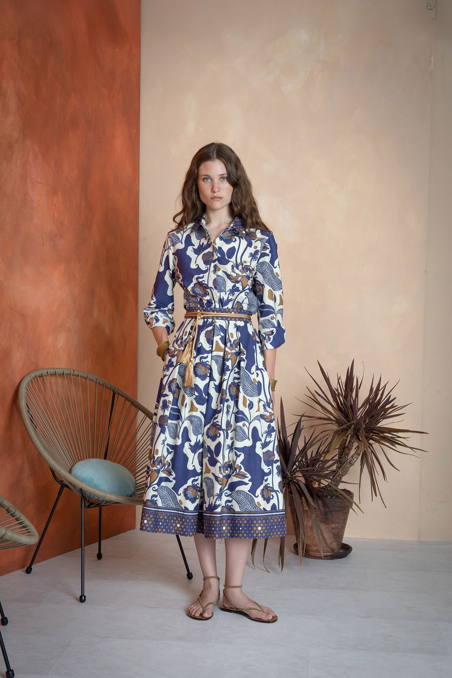 Abito cotone svasato Clips Tricot