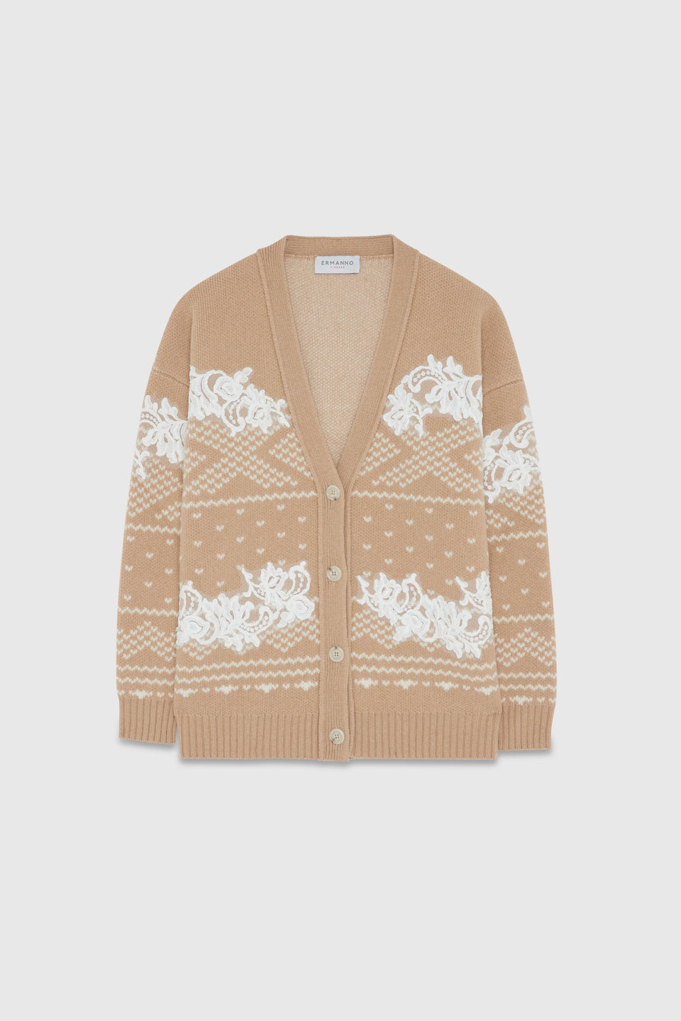 Cardigan lana e pizzo Ermanno Firenze by Scervino 