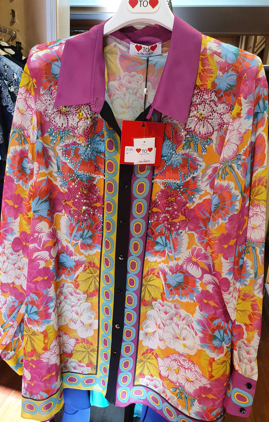 Camicia Mattiolo strass elegante